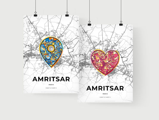 Amritsar India art print for couples