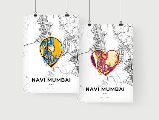 Navi Mumbai India art print for couples