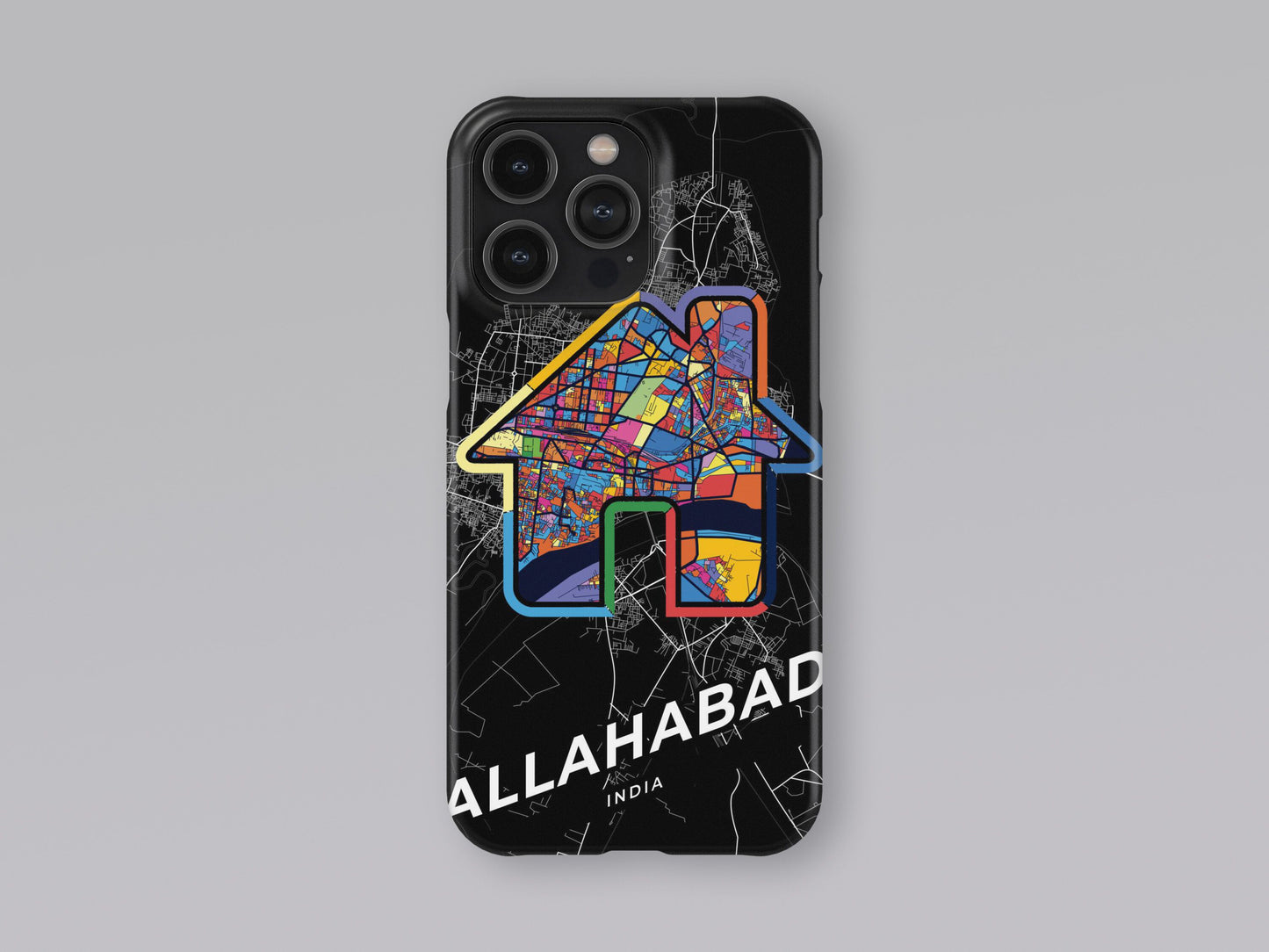 Allahabad India slim phone case with colorful icon. Birthday, wedding or housewarming gift. Couple match cases. 3