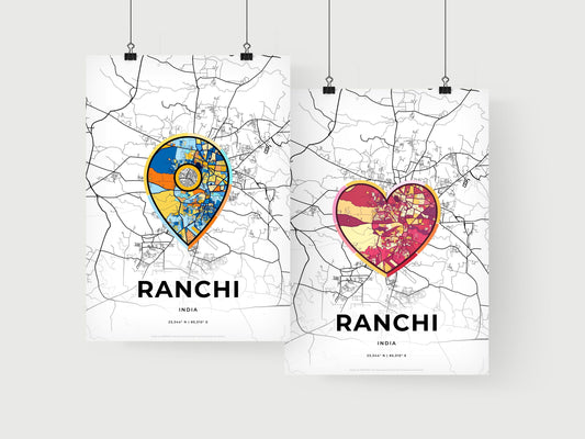Ranchi India art print for couples