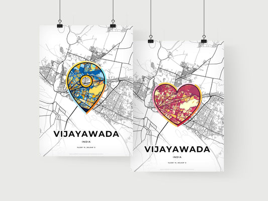 Vijayawada India art print for couples