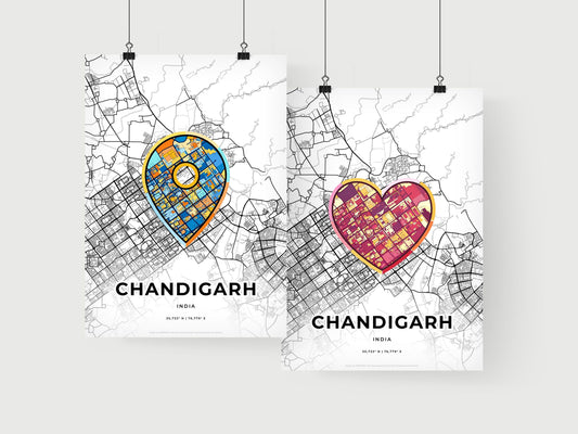 Chandigarh India art print for couples