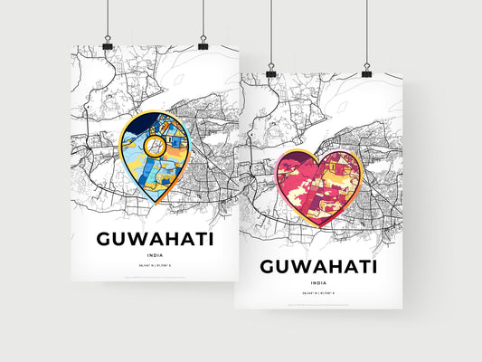 Guwahati India art print for couples