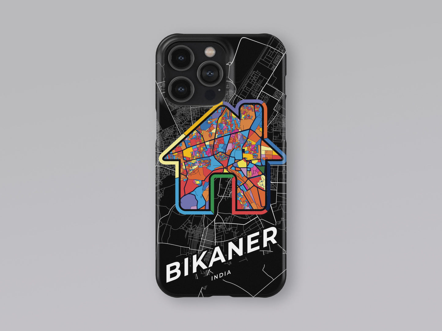 Bikaner India slim phone case with colorful icon. Birthday, wedding or housewarming gift. Couple match cases. 3