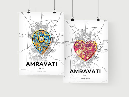 Amravati India art print for couples