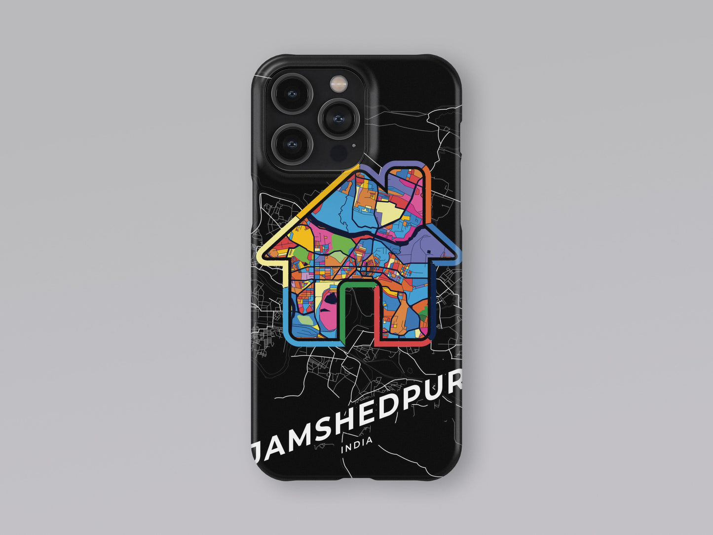 Jamshedpur India slim phone case with colorful icon. Birthday, wedding or housewarming gift. Couple match cases. 3