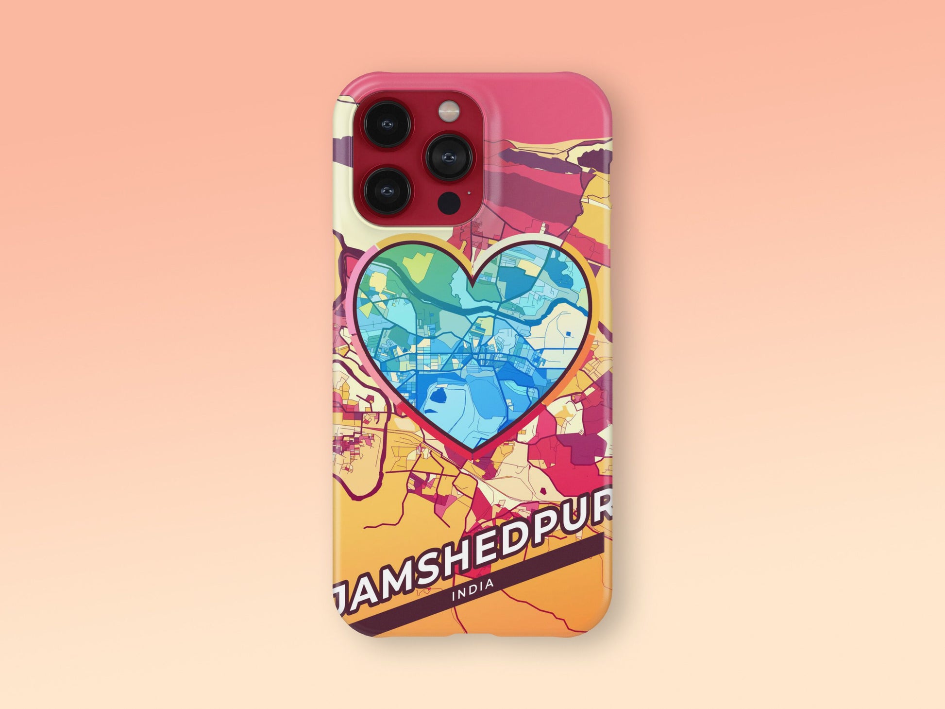 Jamshedpur India slim phone case with colorful icon. Birthday, wedding or housewarming gift. Couple match cases. 2
