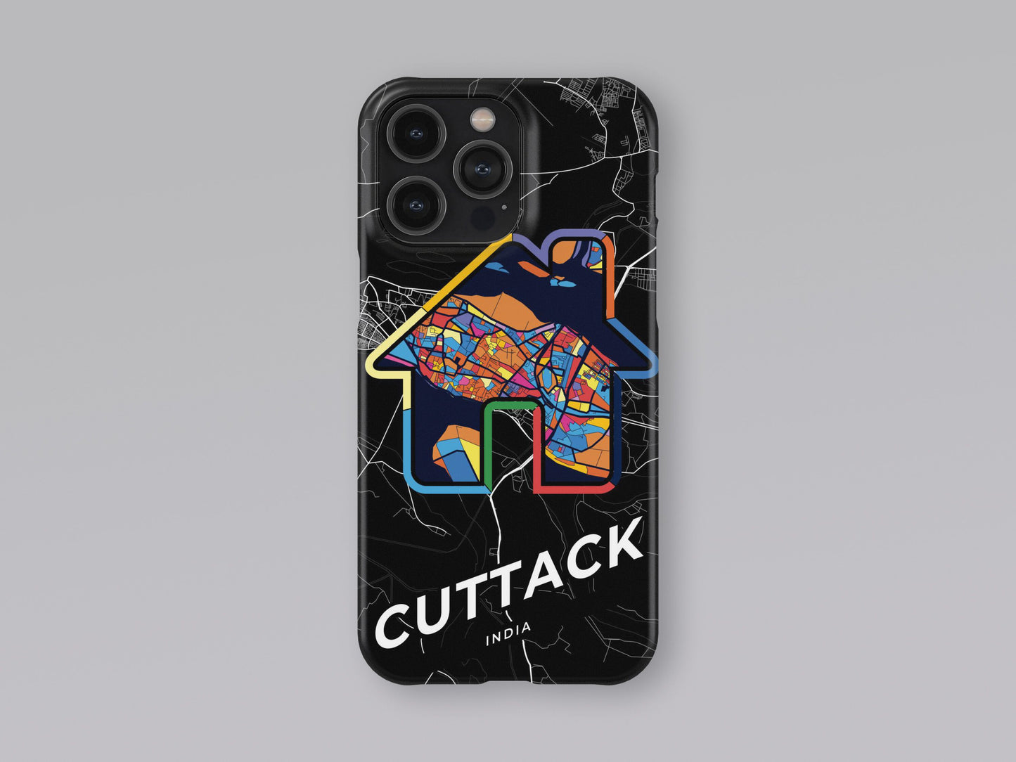 Cuttack India slim phone case with colorful icon. Birthday, wedding or housewarming gift. Couple match cases. 3