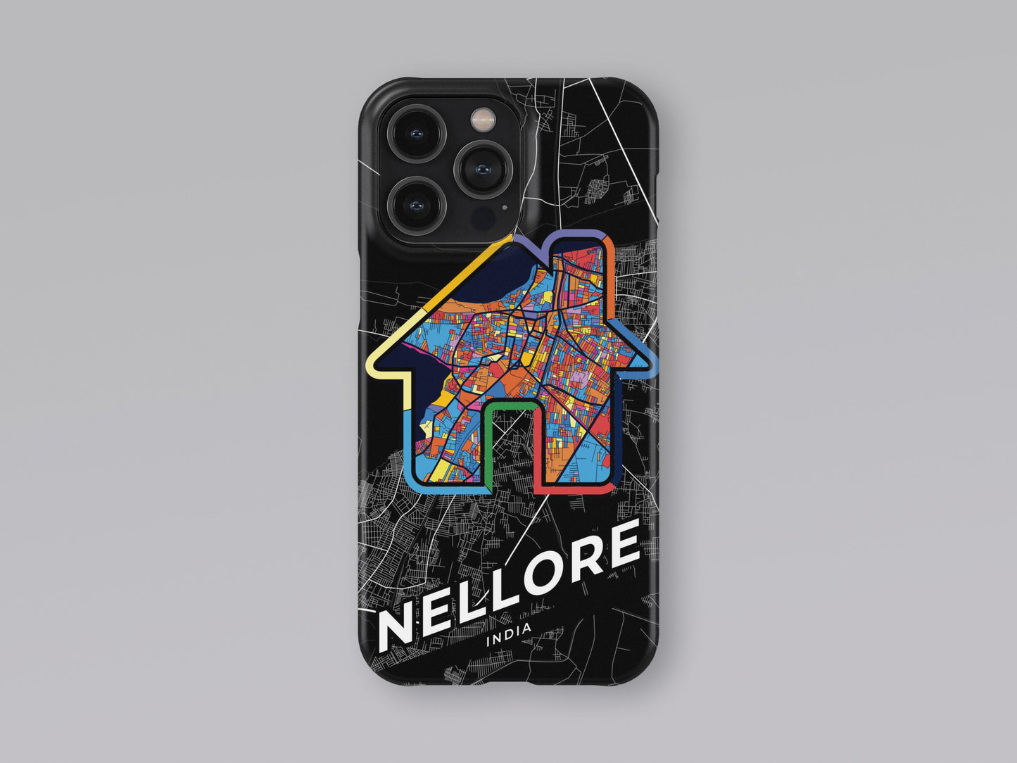 Nellore India slim phone case with colorful icon 3