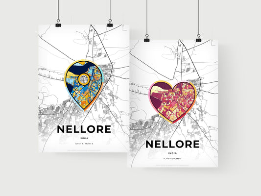 Nellore India art print for couples