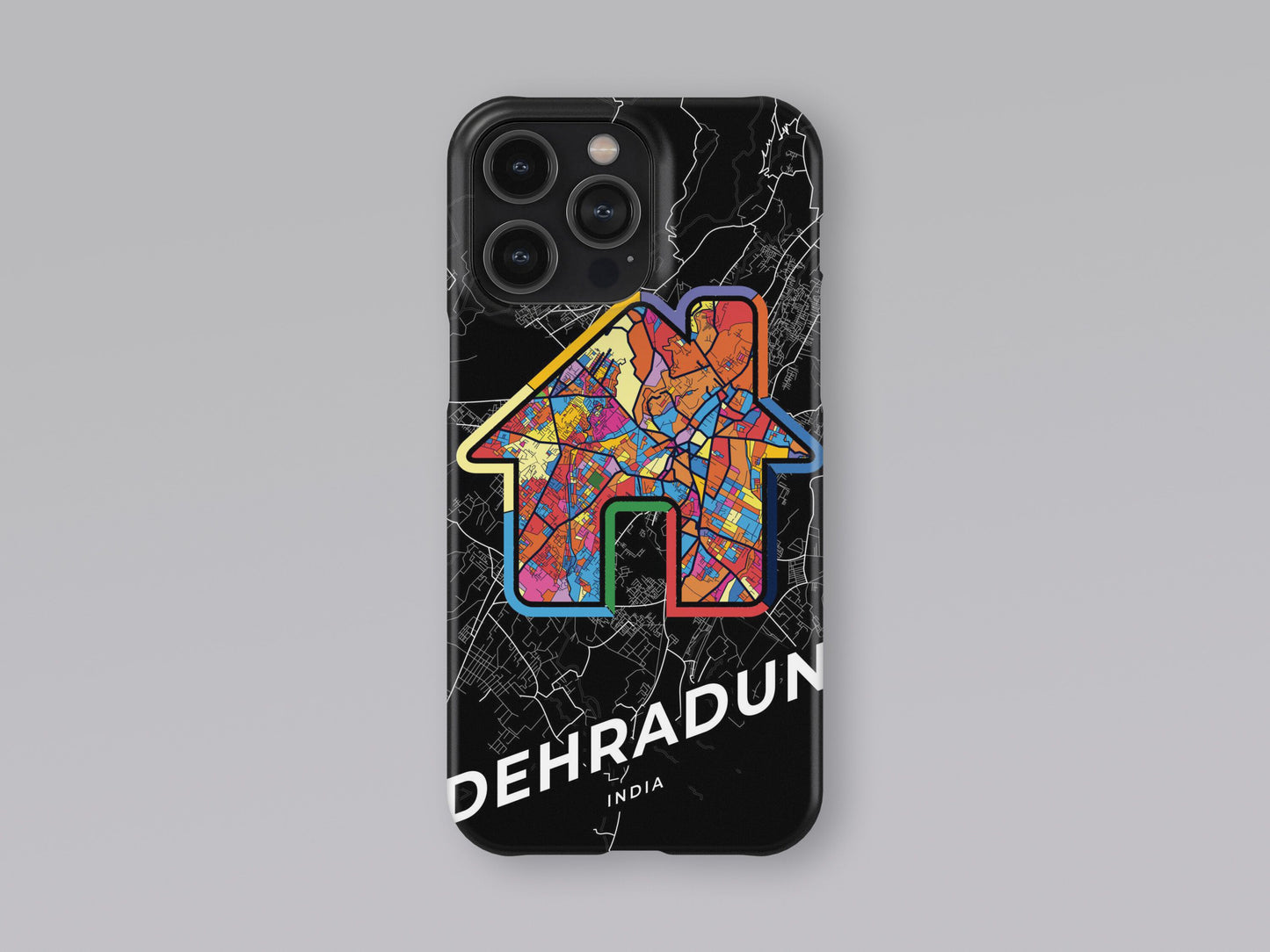 Dehradun India slim phone case with colorful icon. Birthday, wedding or housewarming gift. Couple match cases. 3
