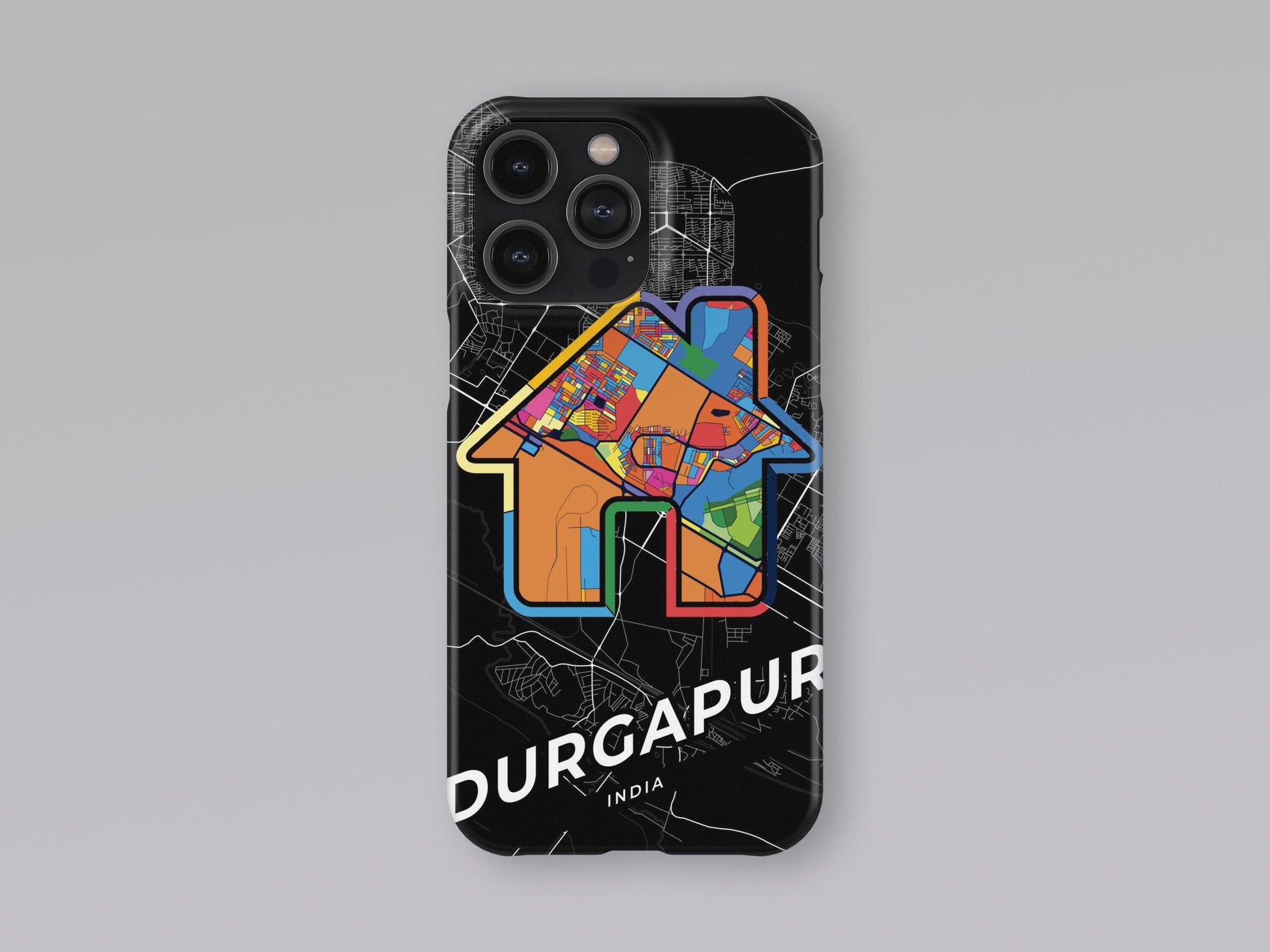 Durgapur India slim phone case with colorful icon. Birthday, wedding or housewarming gift. Couple match cases. 3