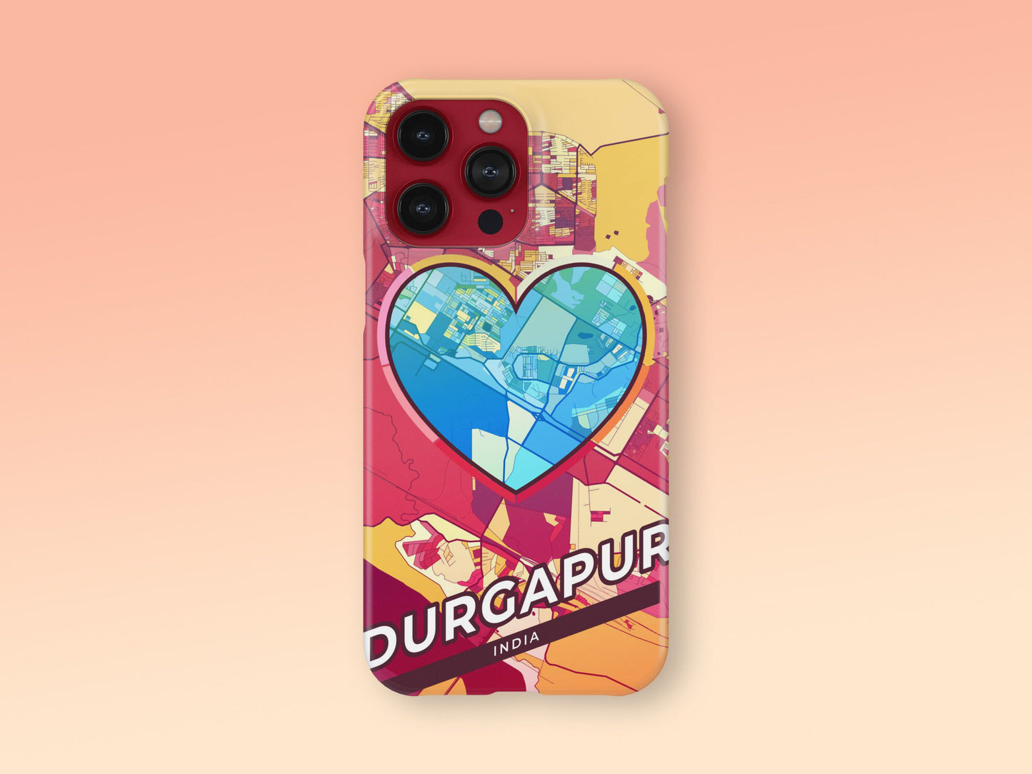 Durgapur India slim phone case with colorful icon. Birthday, wedding or housewarming gift. Couple match cases. 2