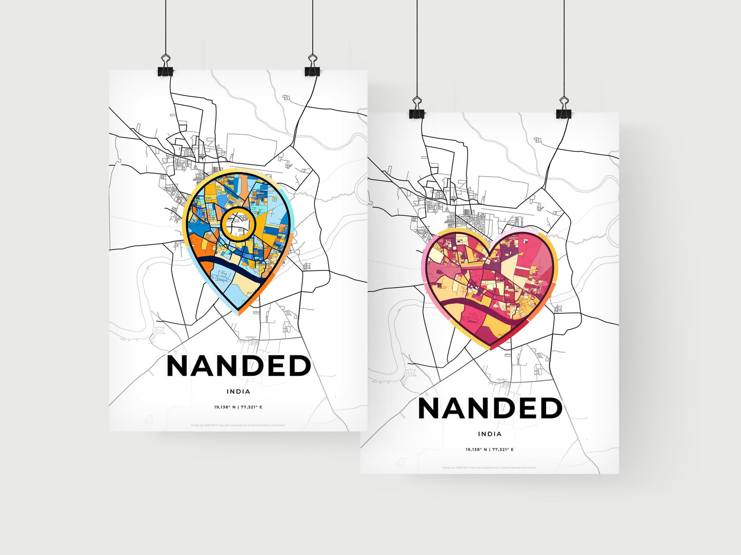 Nanded India art print for couples