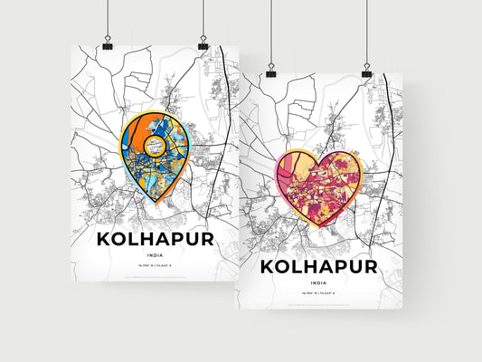 Kolhapur India art print for couples