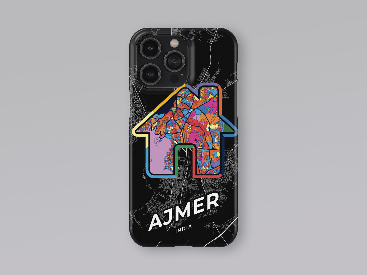 Ajmer India slim phone case with colorful icon. Birthday, wedding or housewarming gift. Couple match cases. 3