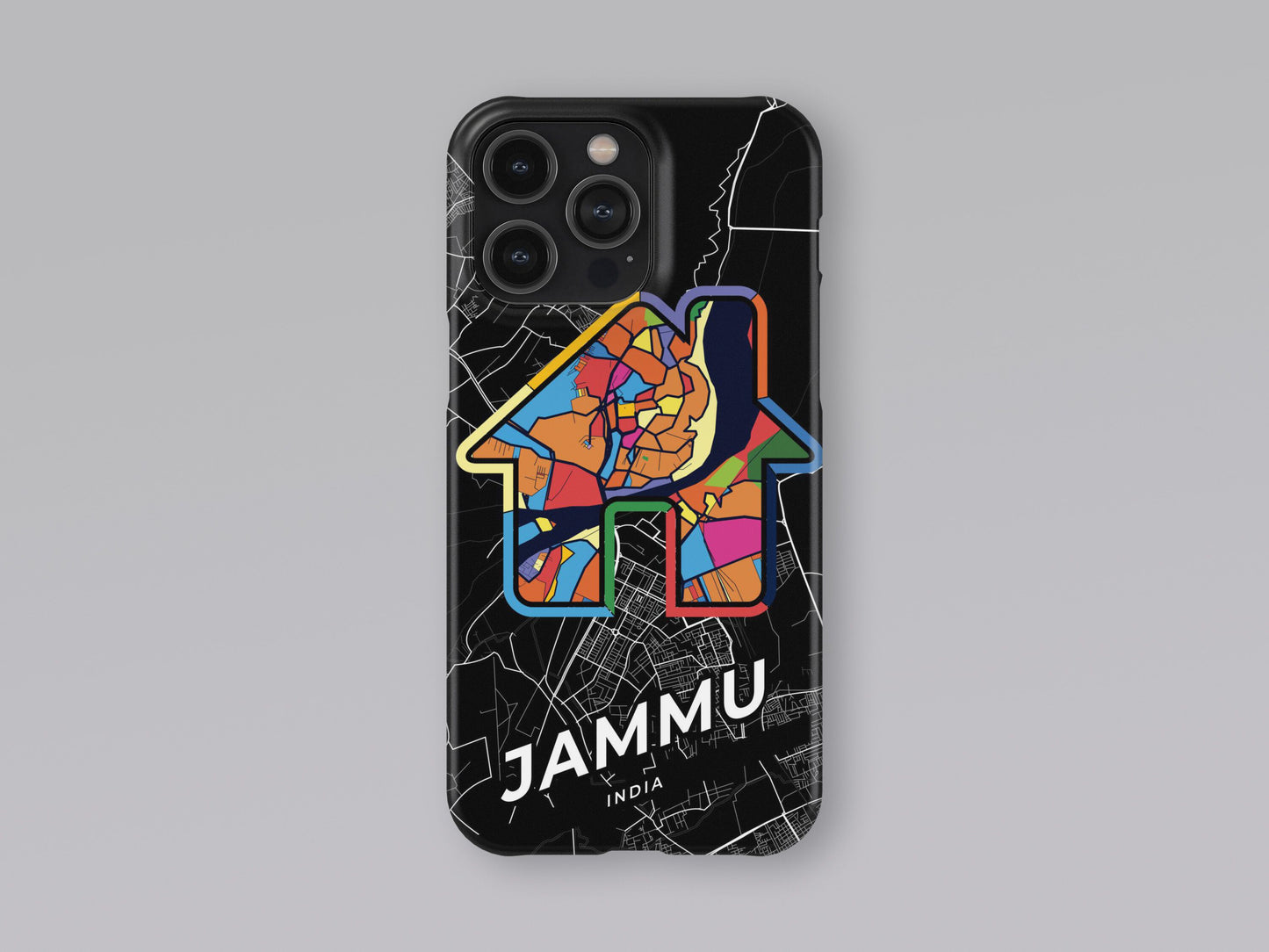 Jammu India slim phone case with colorful icon. Birthday, wedding or housewarming gift. Couple match cases. 3
