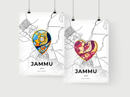 Jammu India art print for couples