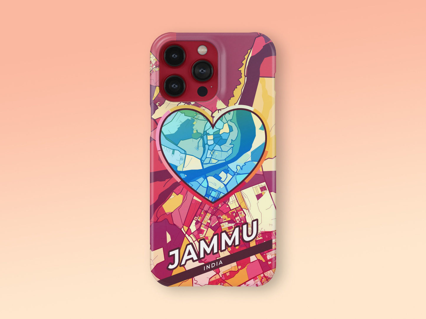 Jammu India slim phone case with colorful icon. Birthday, wedding or housewarming gift. Couple match cases. 2