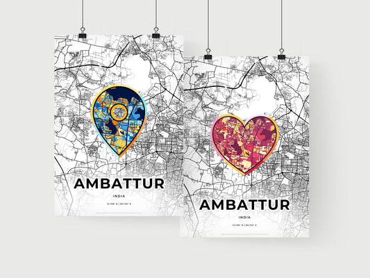 Ambattur India art print for couples