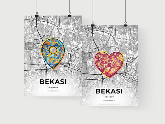 Bekasi Indonesia art print for couples