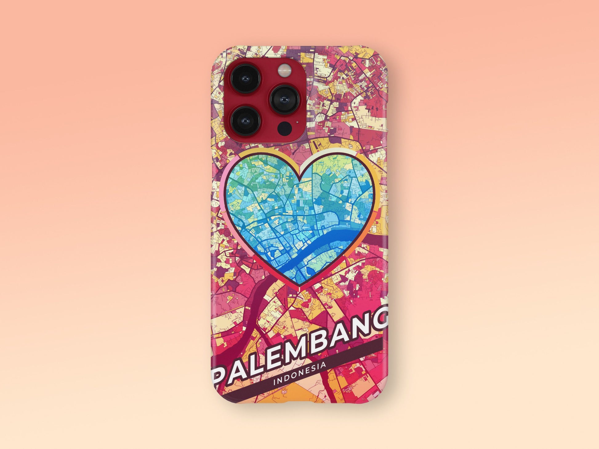 Palembang Indonesia slim phone case with colorful icon 2