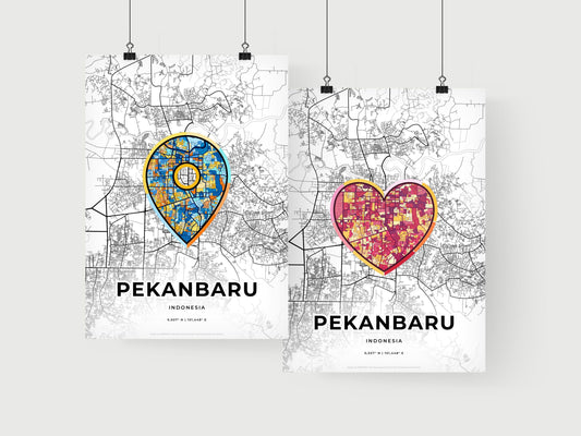 Pekanbaru Indonesia art print for couples