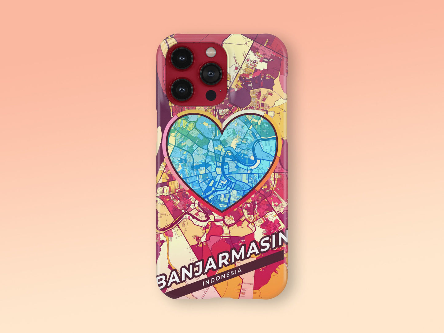 Banjarmasin Indonesia slim phone case with colorful icon. Birthday, wedding or housewarming gift. Couple match cases. 2