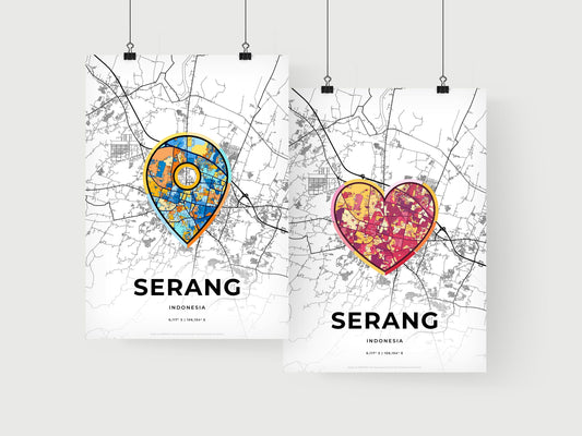 Serang Indonesia art print for couples