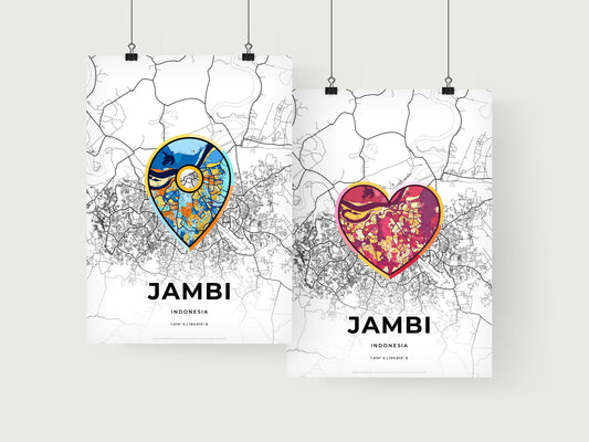 Jambi Indonesia art print for couples