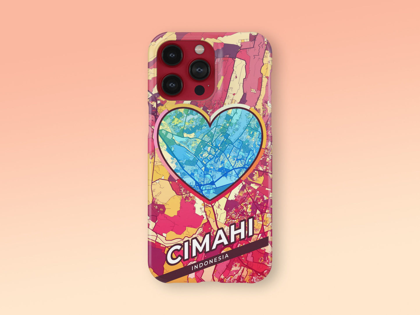 Cimahi Indonesia slim phone case with colorful icon. Birthday, wedding or housewarming gift. Couple match cases. 2