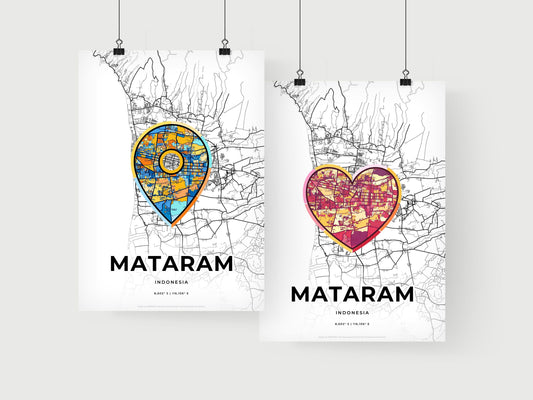 Mataram Indonesia art print for couples