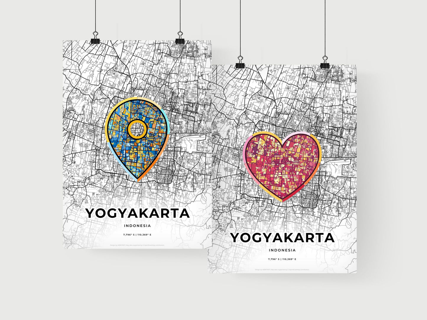 Yogyakarta Indonesia art print for couples