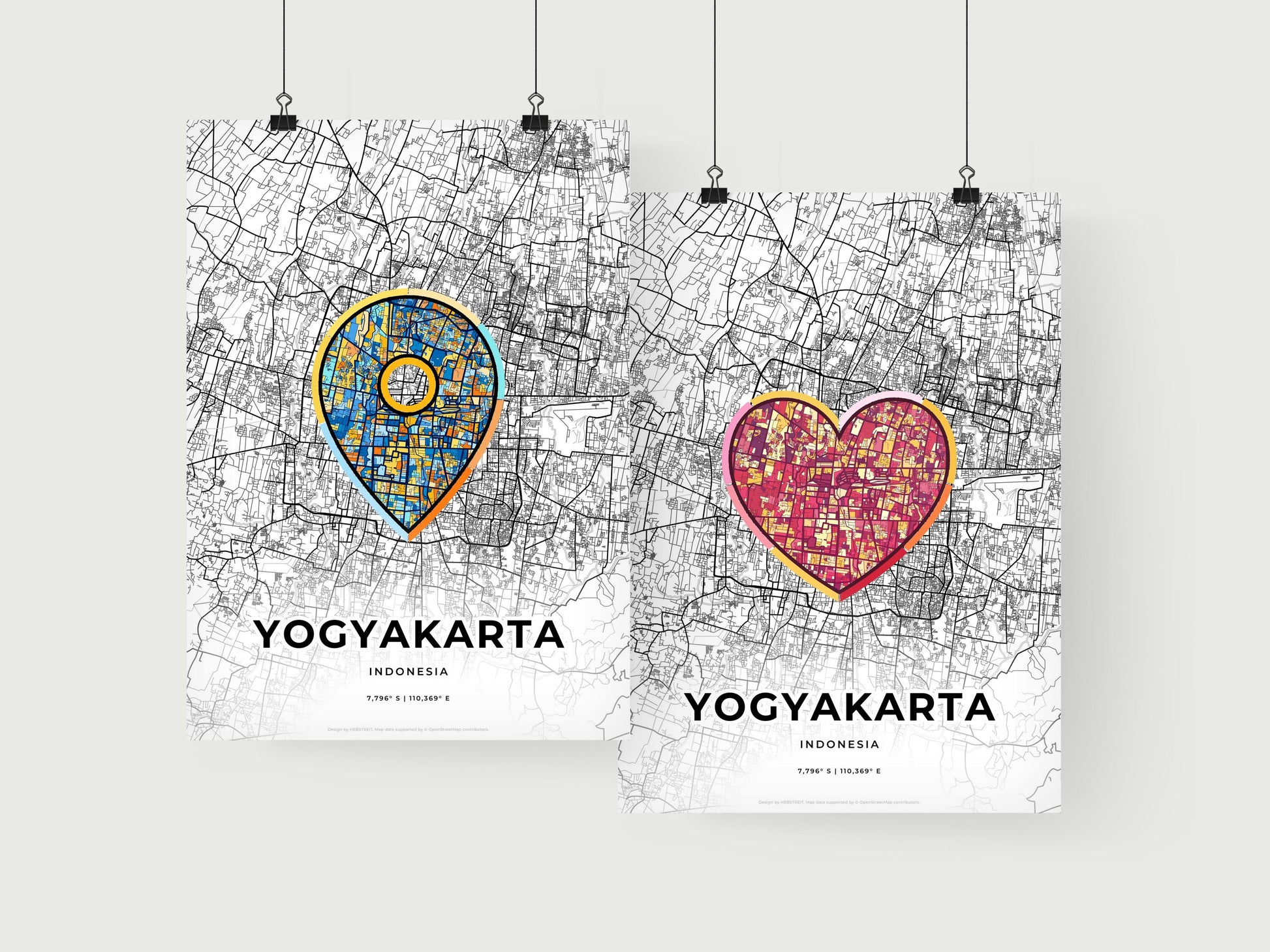 Yogyakarta Indonesia art print for couples