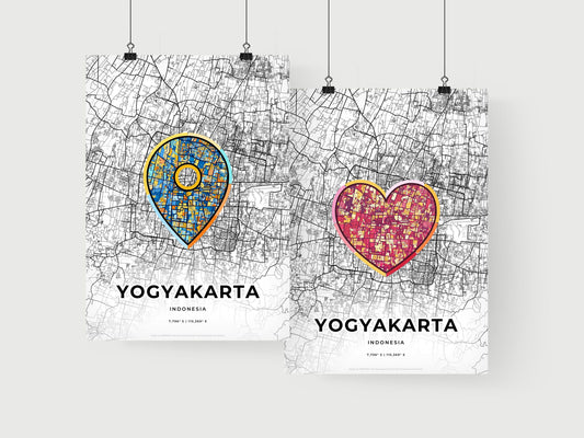 Yogyakarta Indonesia art print for couples