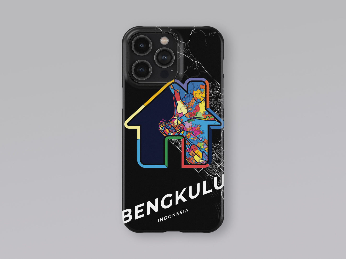 Bengkulu Indonesia slim phone case with colorful icon. Birthday, wedding or housewarming gift. Couple match cases. 3