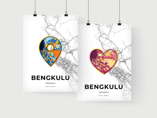Bengkulu Indonesia art print for couples