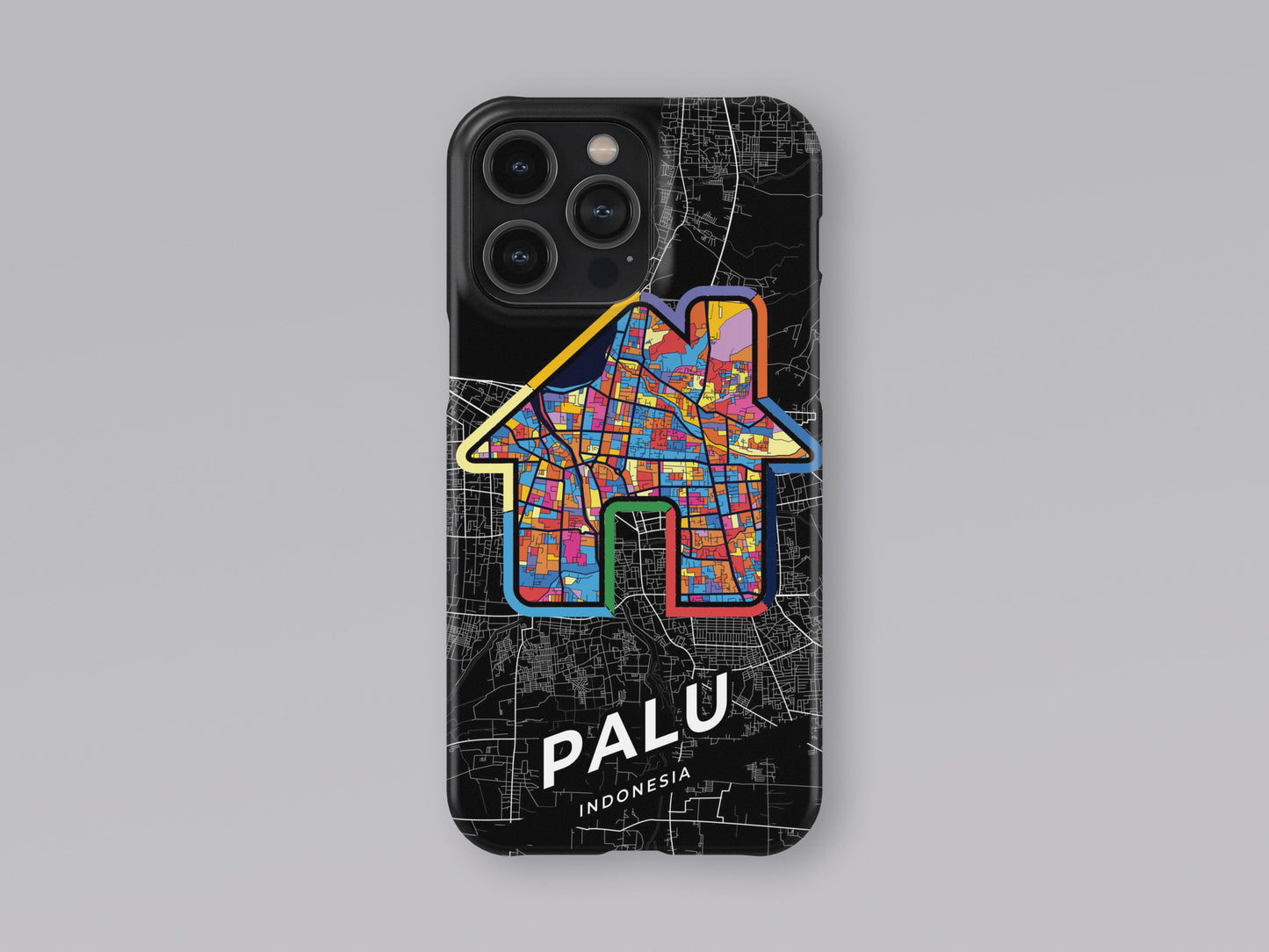 Palu Indonesia slim phone case with colorful icon 3