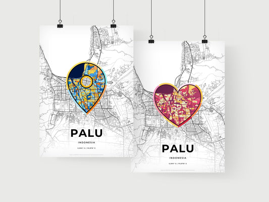 Palu Indonesia art print for couples