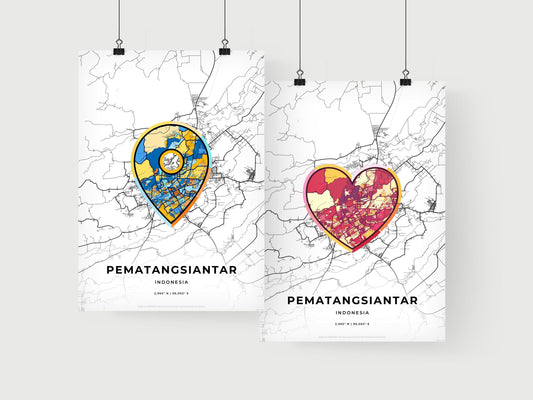 Pematangsiantar Indonesia art print for couples