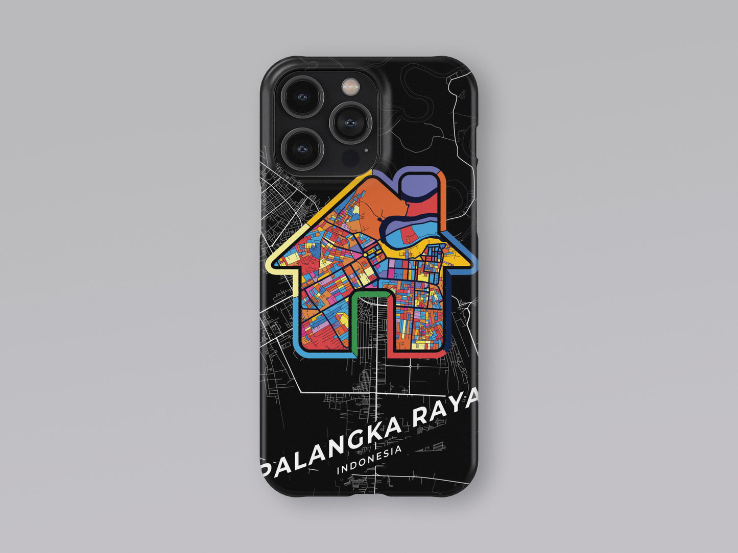 Palangka Raya Indonesia slim phone case with colorful icon 3