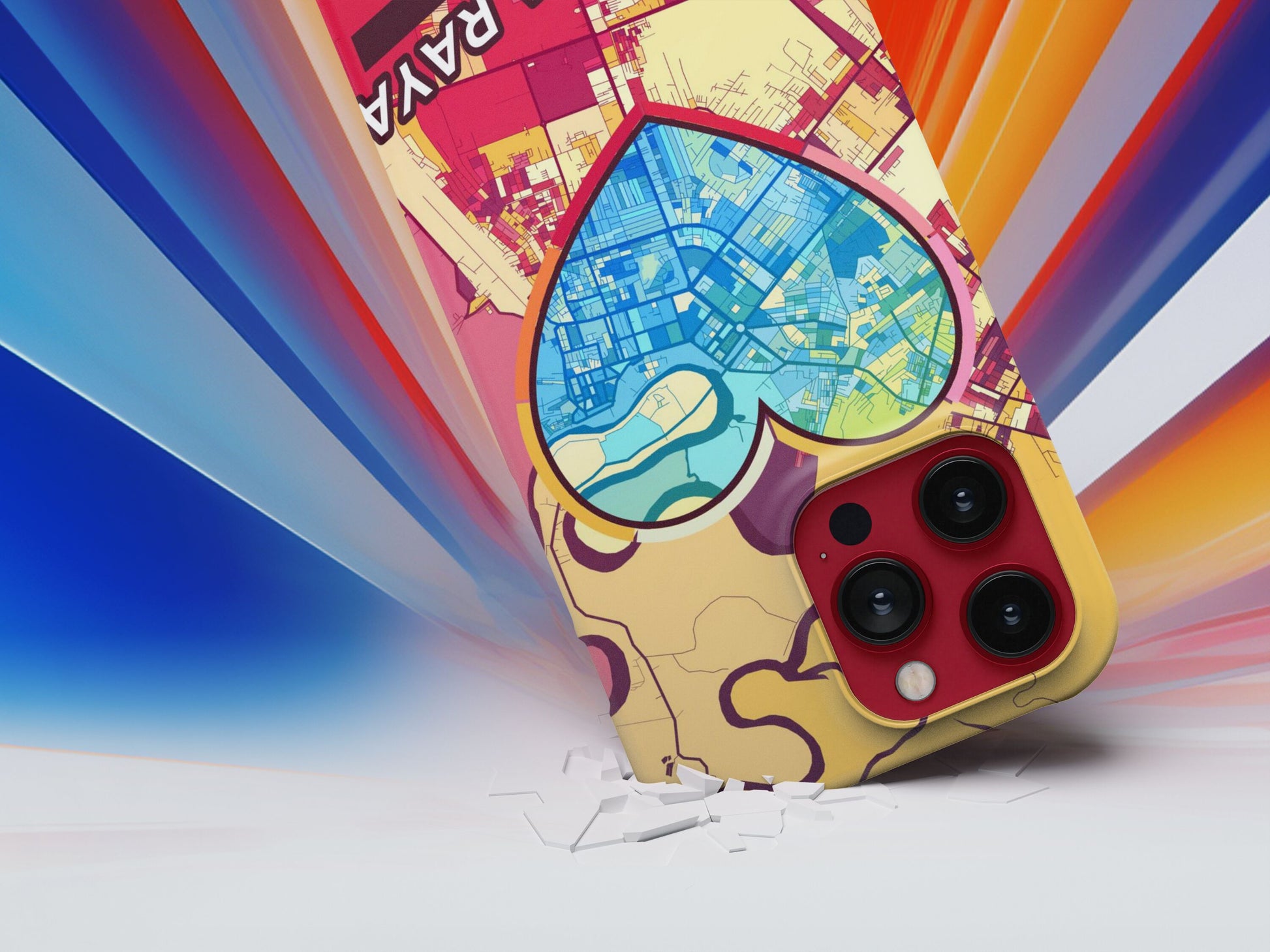 Palangka Raya Indonesia slim phone case with colorful icon