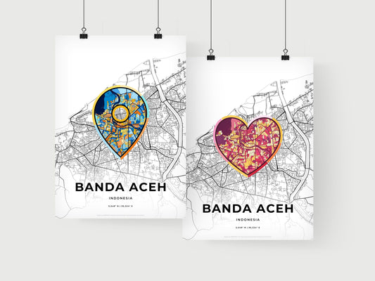 Banda Aceh Indonesia art print for couples