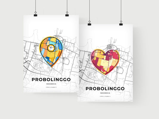 Probolinggo Indonesia art print for couples