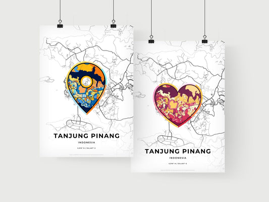 Tanjung Pinang Indonesia art print for couples