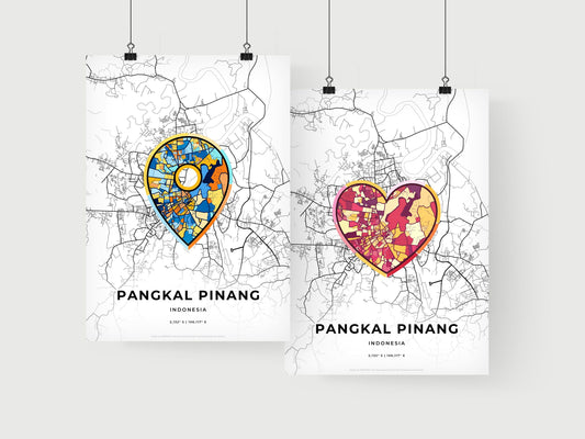 Pangkal Pinang Indonesia art print for couples