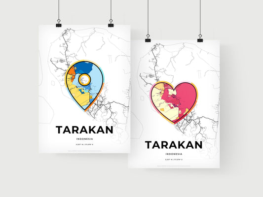 Tarakan Indonesia art print for couples