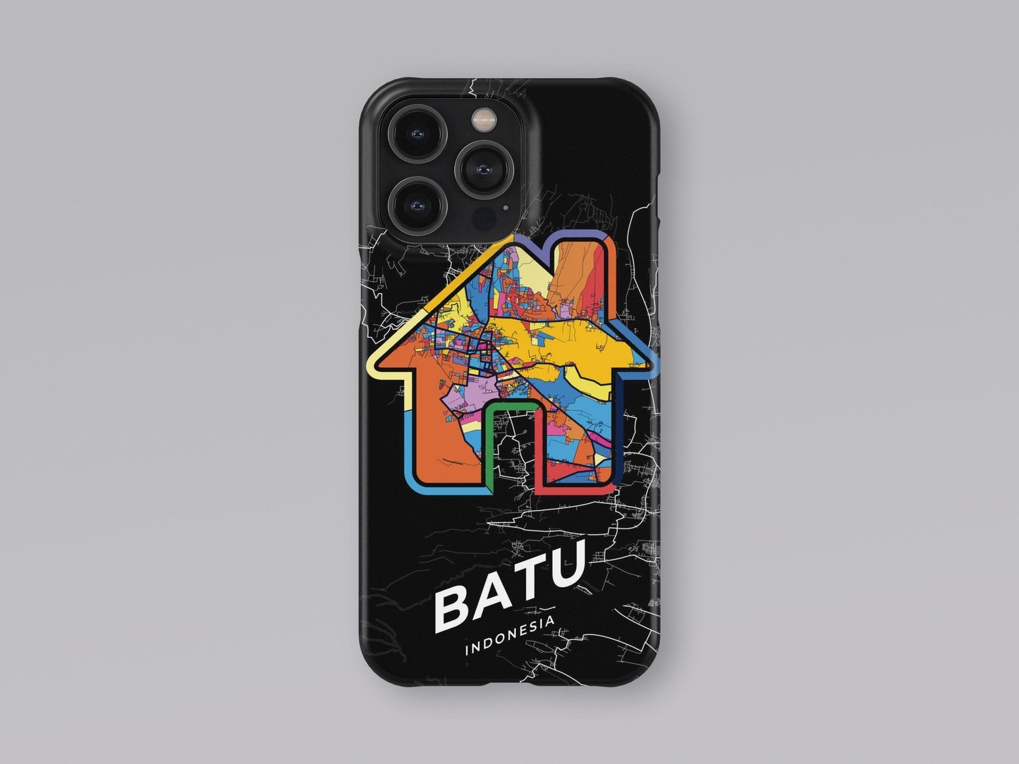 Batu Indonesia slim phone case with colorful icon. Birthday, wedding or housewarming gift. Couple match cases. 3