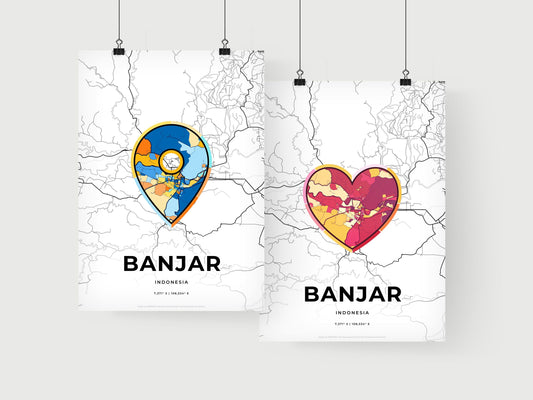 Banjar Indonesia art print for couples