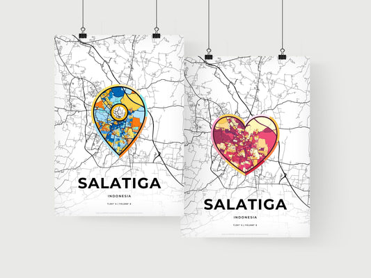 Salatiga Indonesia art print for couples